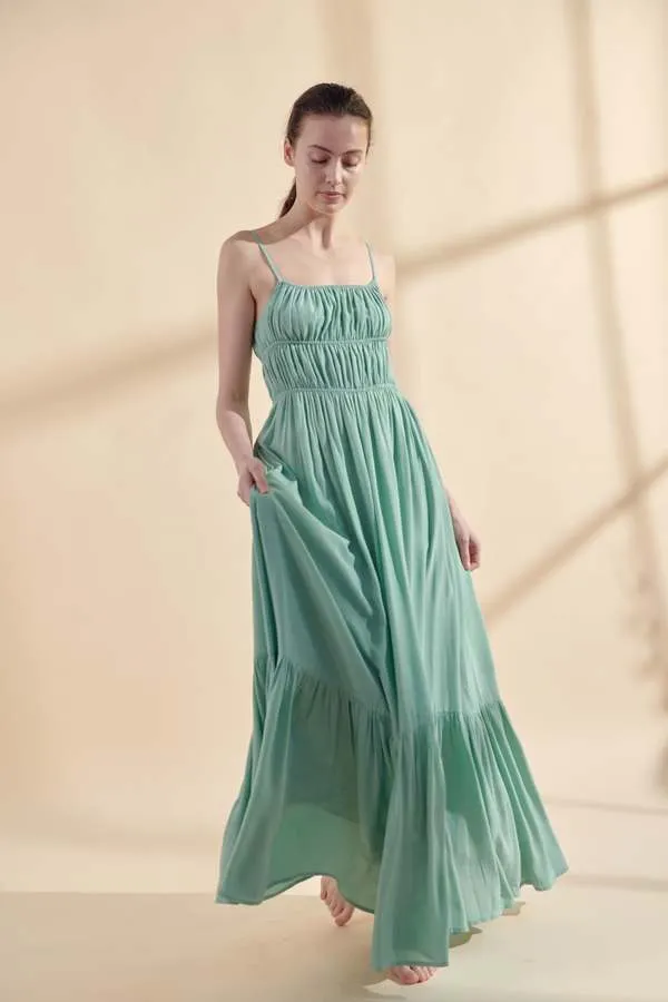 A Mente Flounce Cami Maxi Dress - Mint