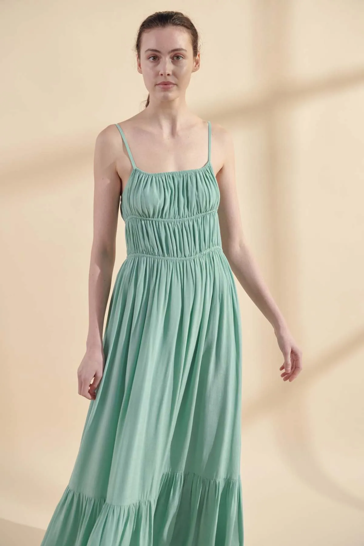 A Mente Flounce Cami Maxi Dress - Mint