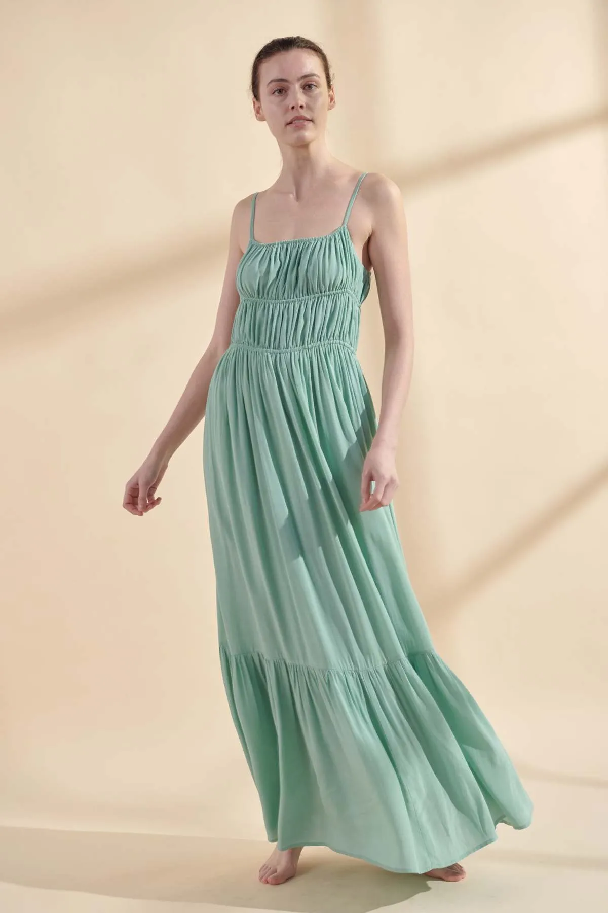 A Mente Flounce Cami Maxi Dress - Mint