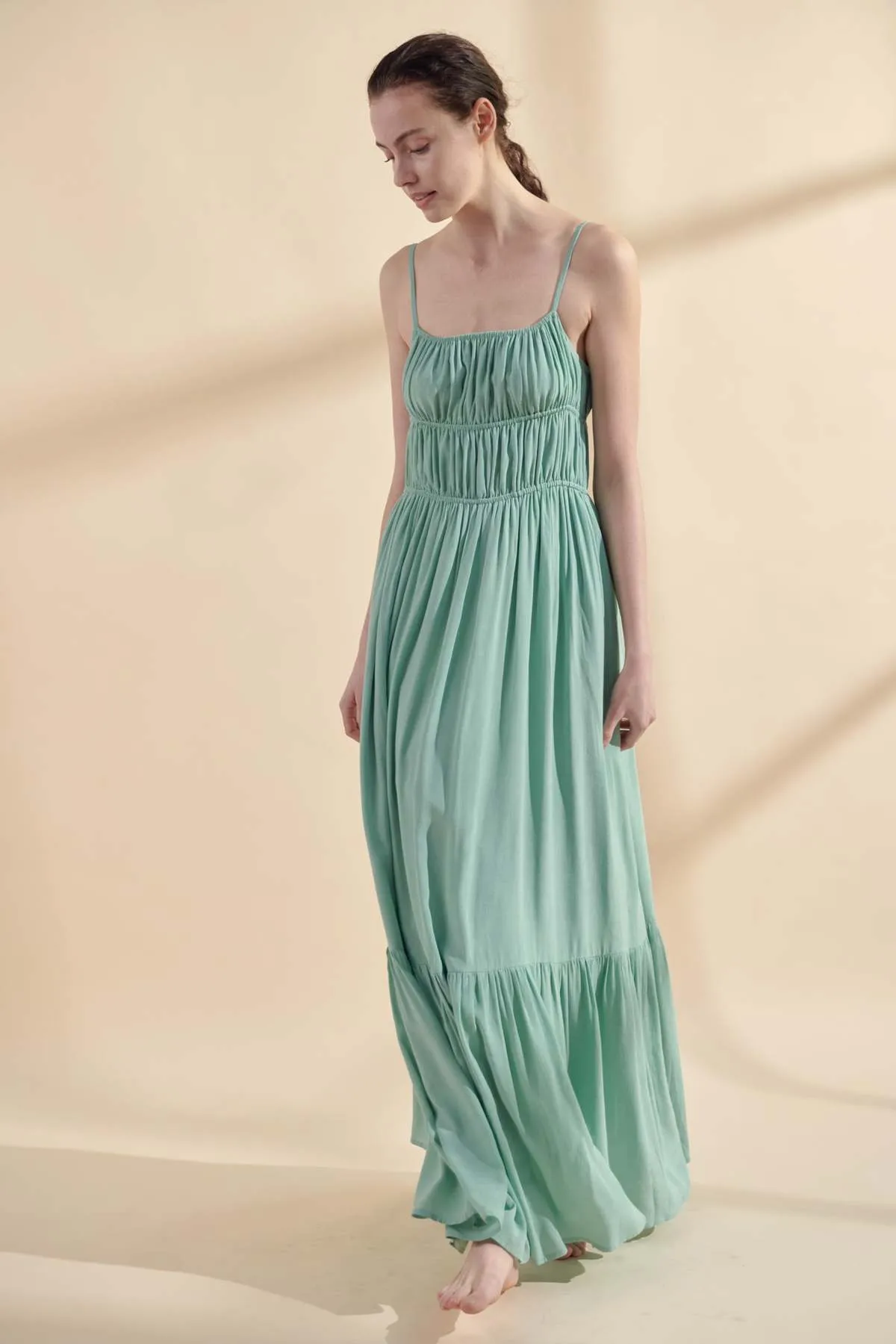 A Mente Flounce Cami Maxi Dress - Mint