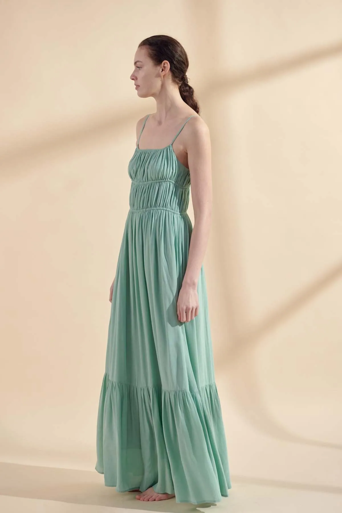 A Mente Flounce Cami Maxi Dress - Mint