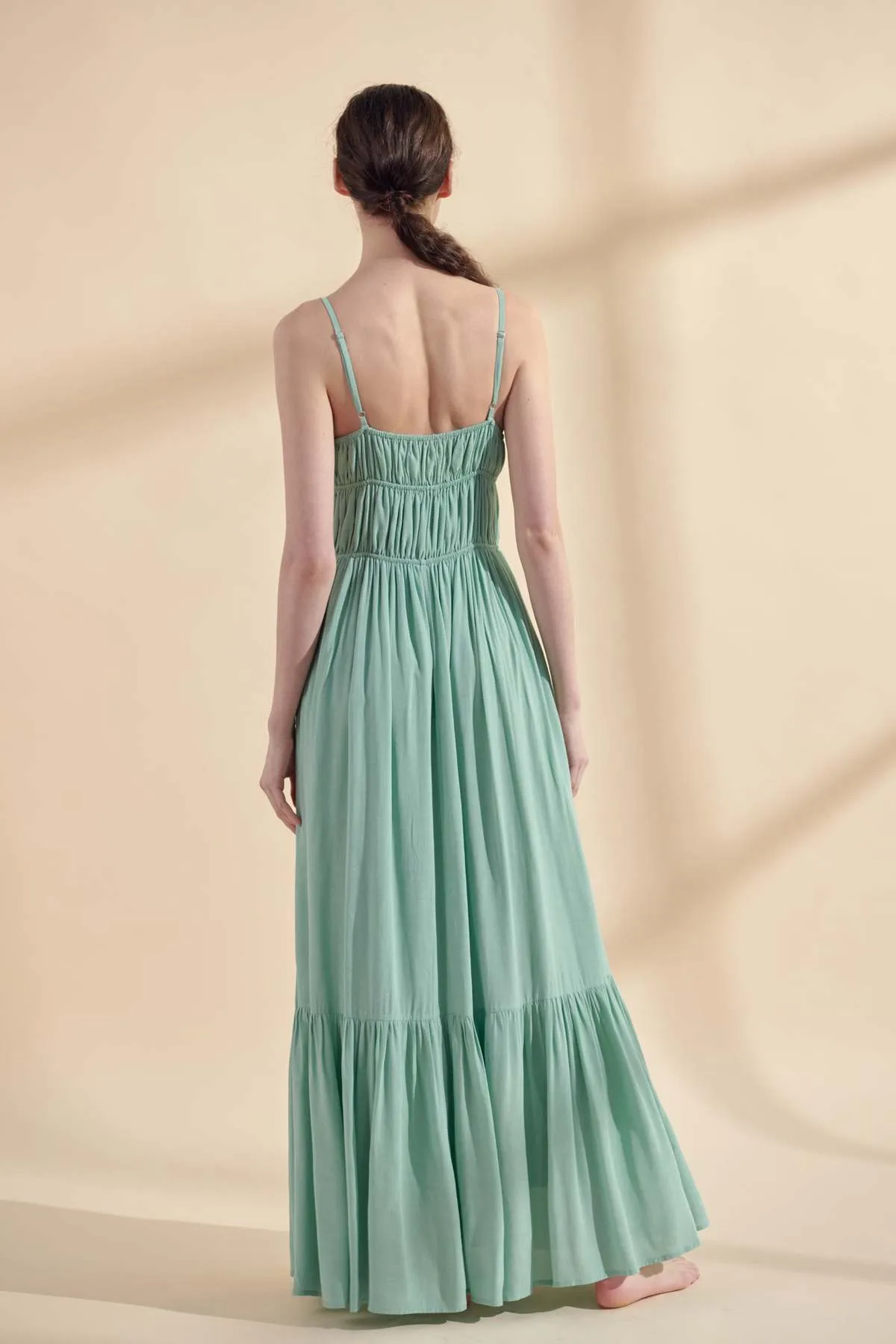 A Mente Flounce Cami Maxi Dress - Mint