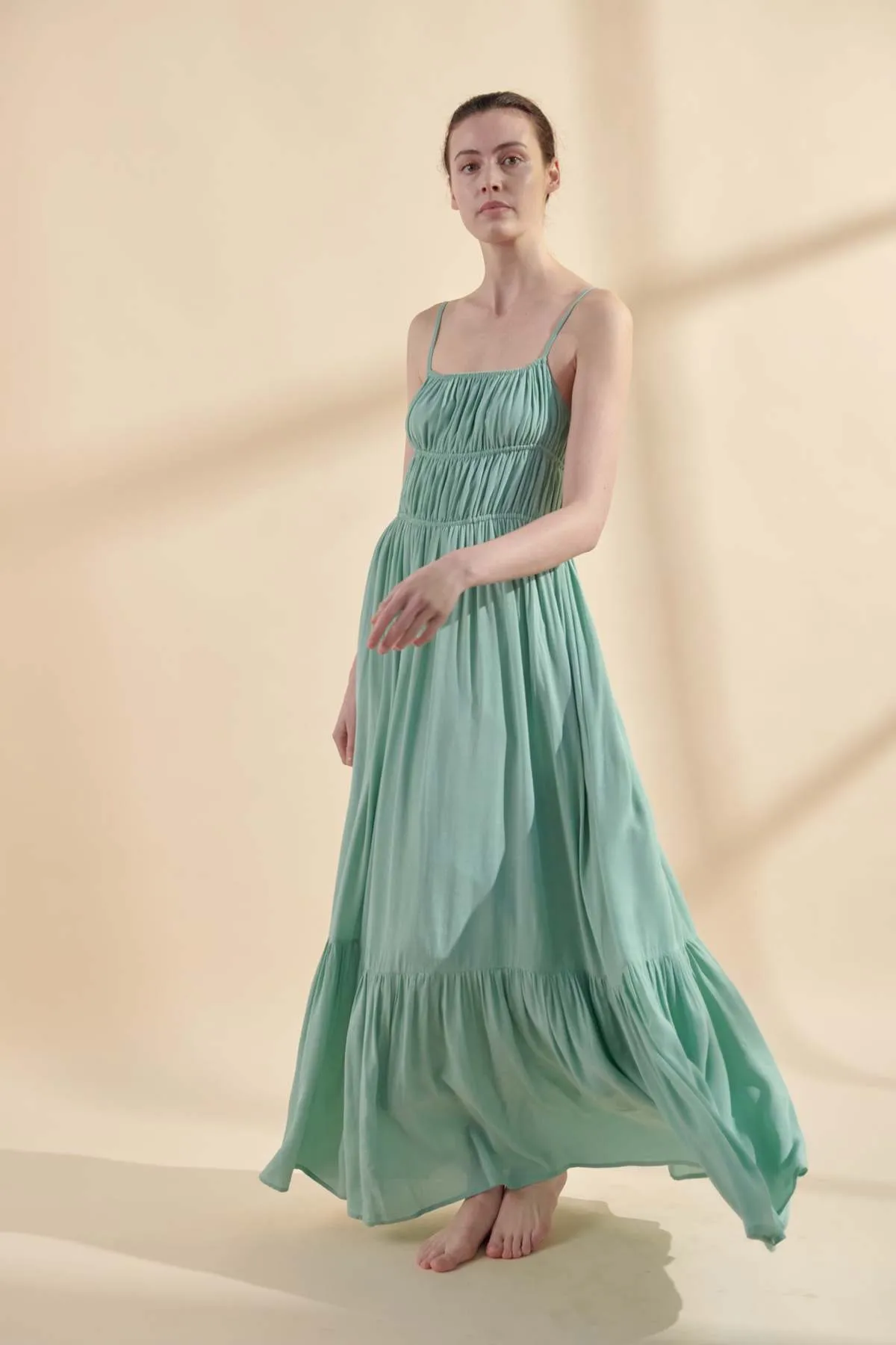 A Mente Flounce Cami Maxi Dress - Mint