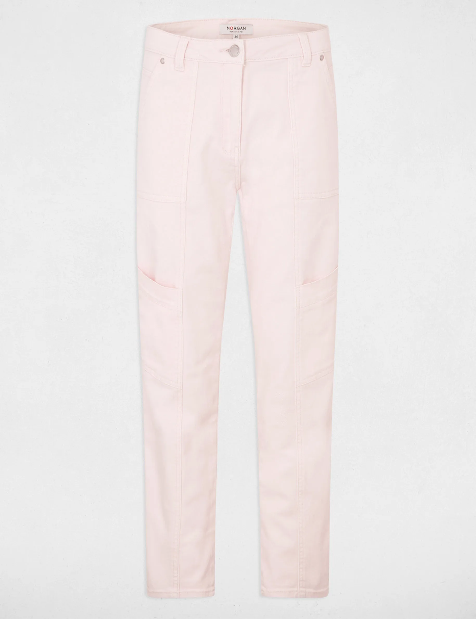 Acid wash fitted jeans light pink women