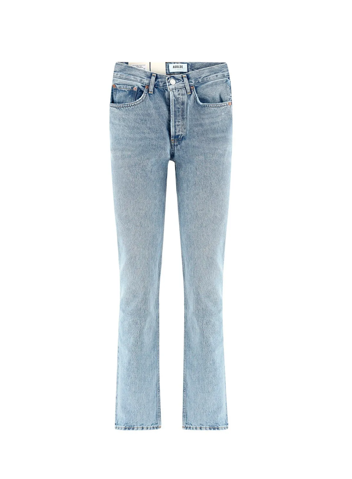 AGOLDE Straight Leg Buttoned Jeans