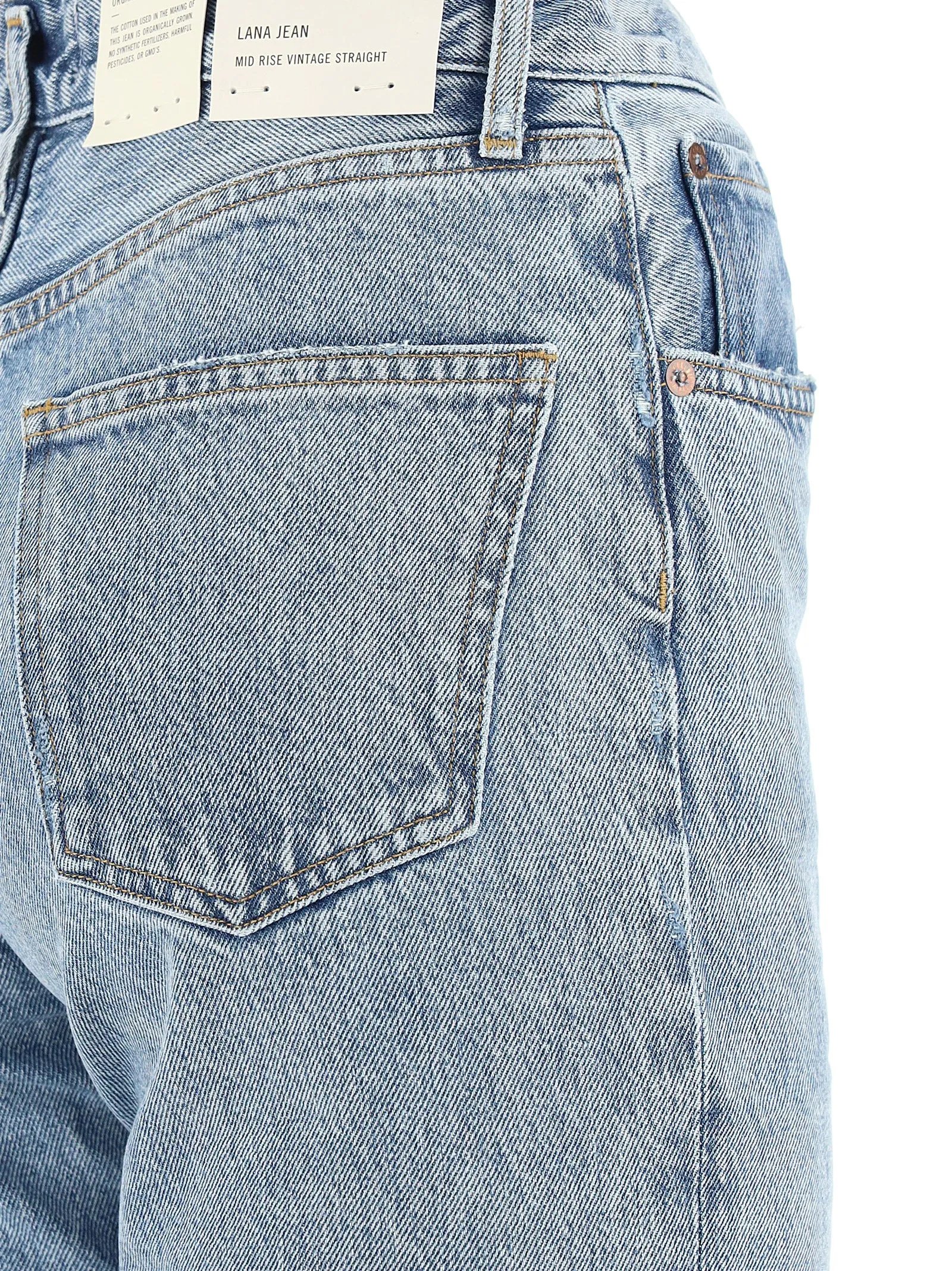 AGOLDE Straight Leg Buttoned Jeans