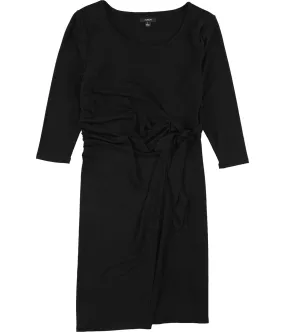 Alfani Womens Ruched Wrap Dress