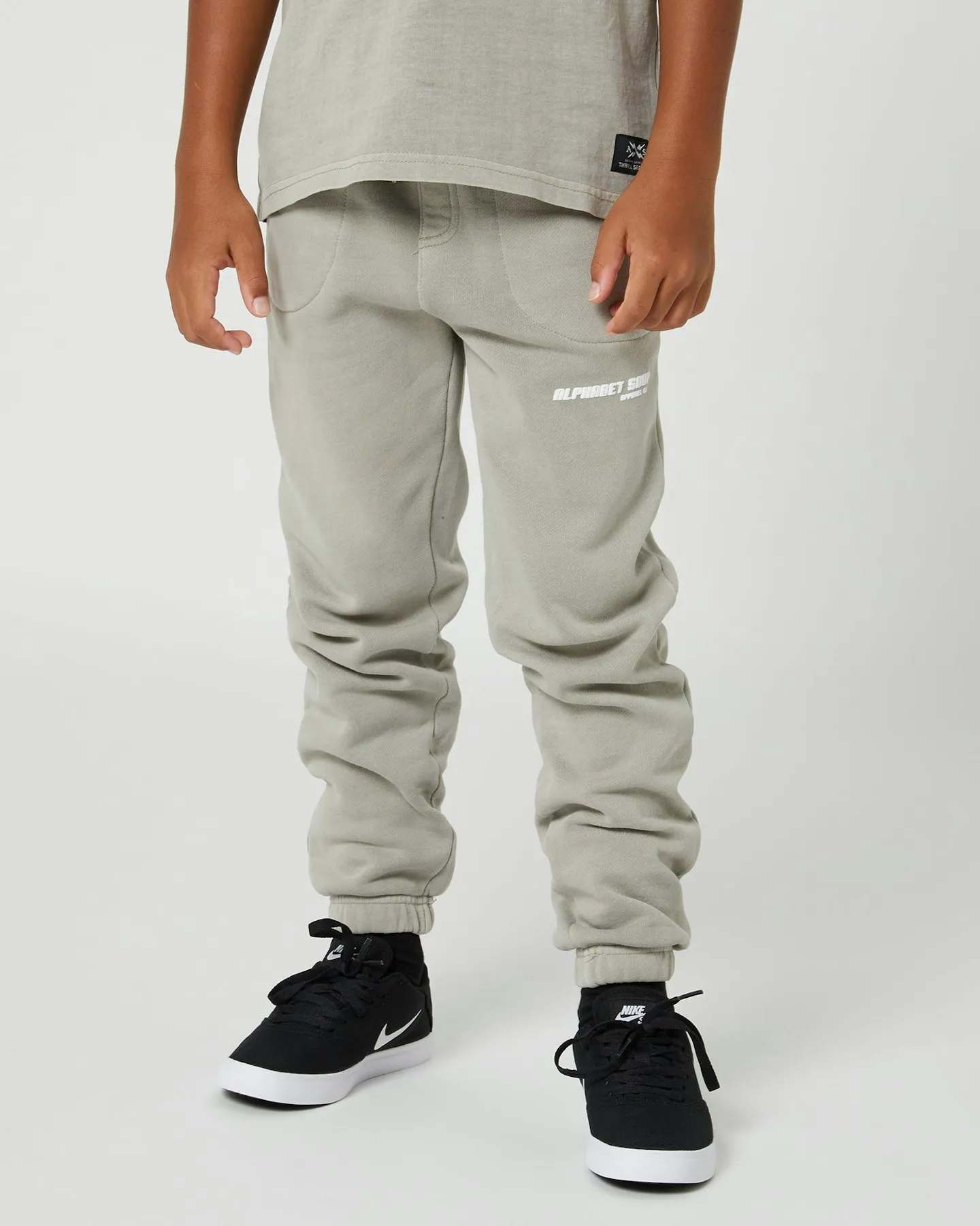 Alphabet Soup Teen San Clemente Trackpant - Concrete | SurfStitch