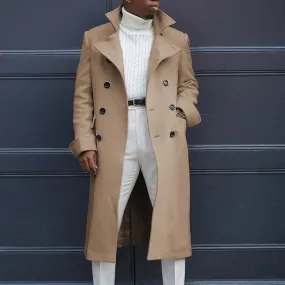 British Loose Coat Mid-Length Trench Coat