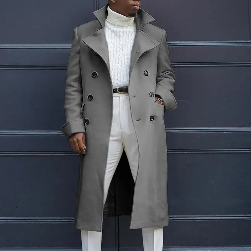 British Loose Coat Mid-Length Trench Coat