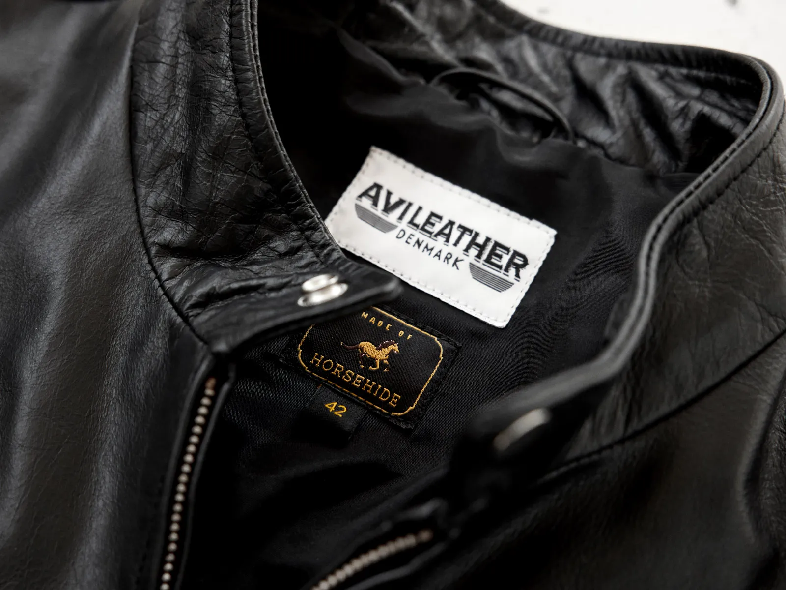 Cafe Racer Jacket - Horsehide Leather - AVI LEATHER