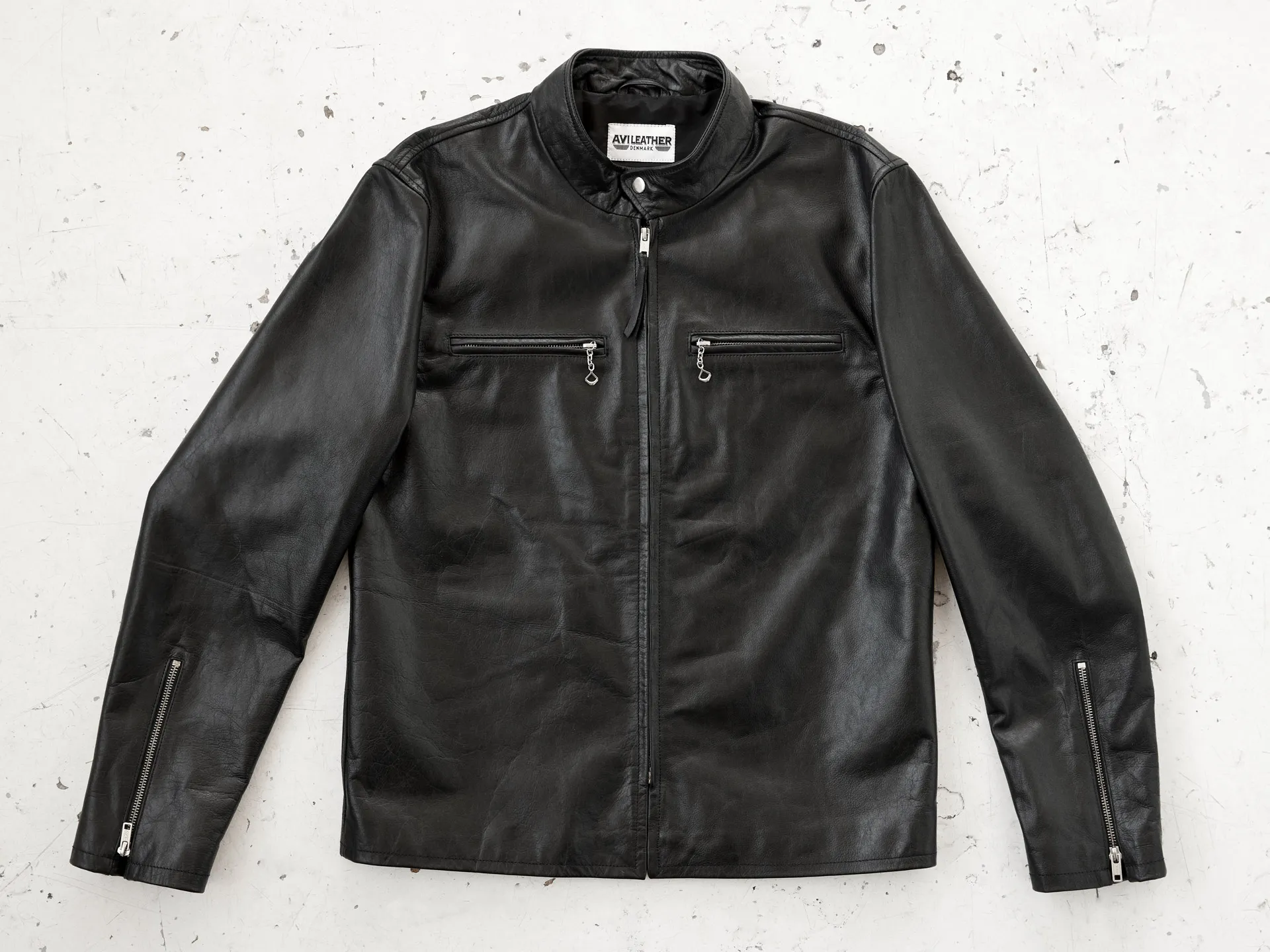 Cafe Racer Jacket - Horsehide Leather - AVI LEATHER