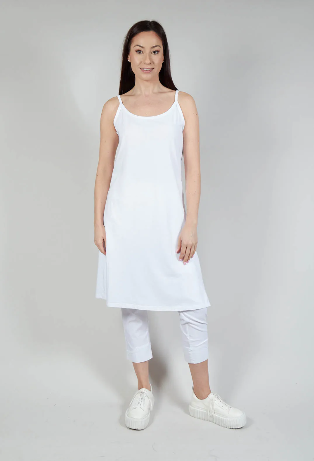 Cami Jersey Dress in White