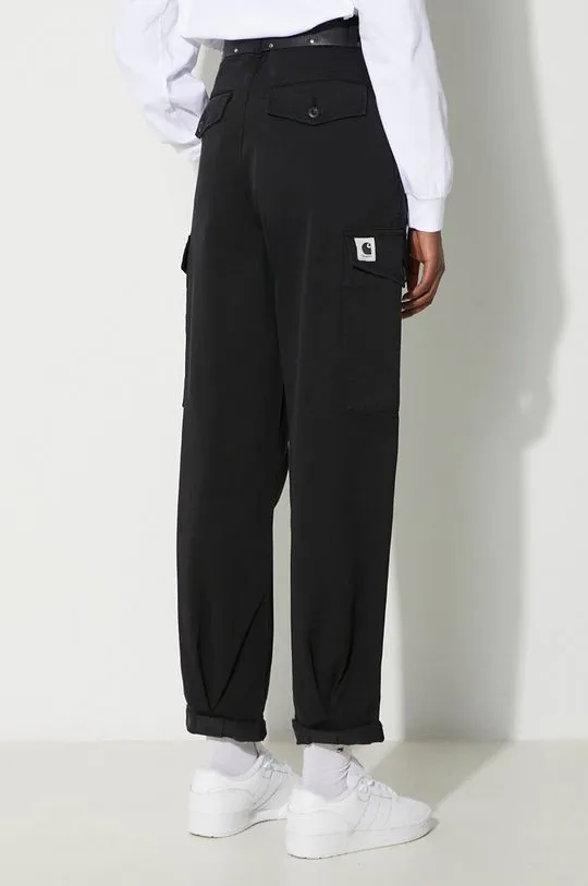 Carhartt WIP cotton trousers black color