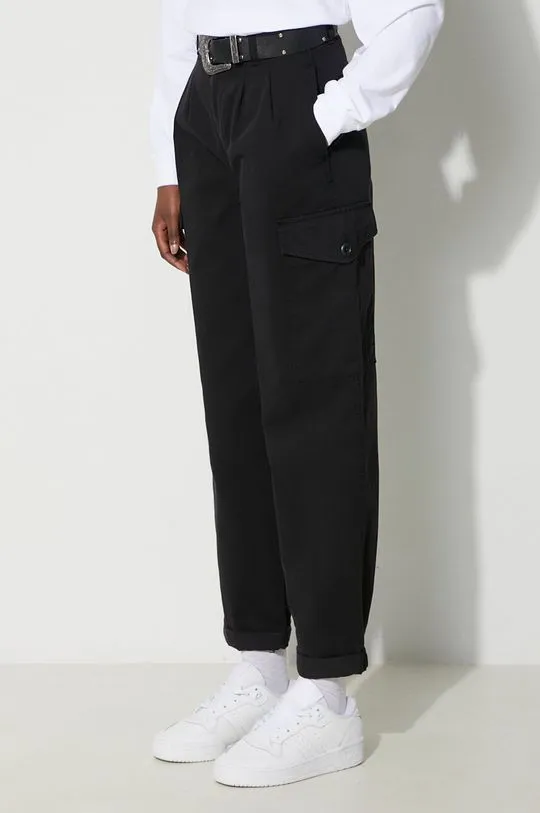 Carhartt WIP cotton trousers black color