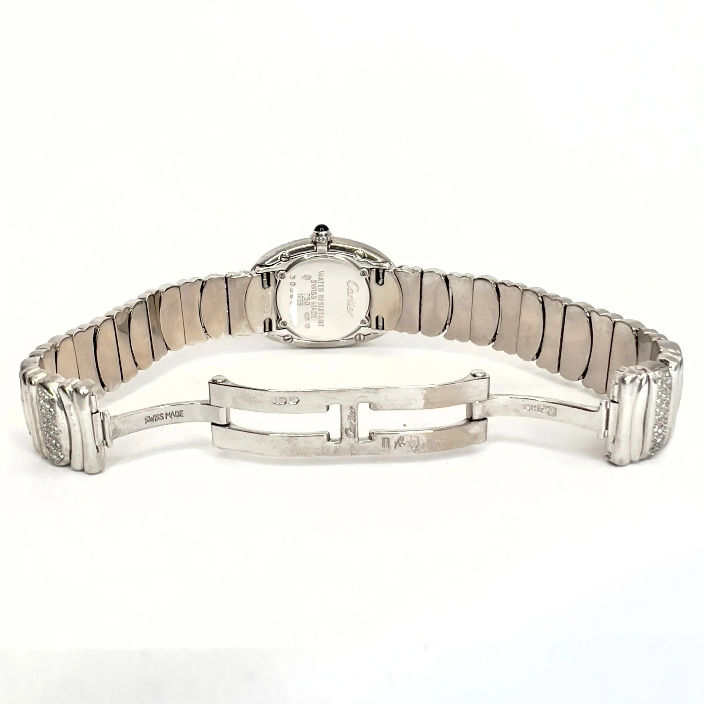 CARTIER BAIGNOIRE 22mm Quartz 18K White Gold 2.86TCW Diamond Watch