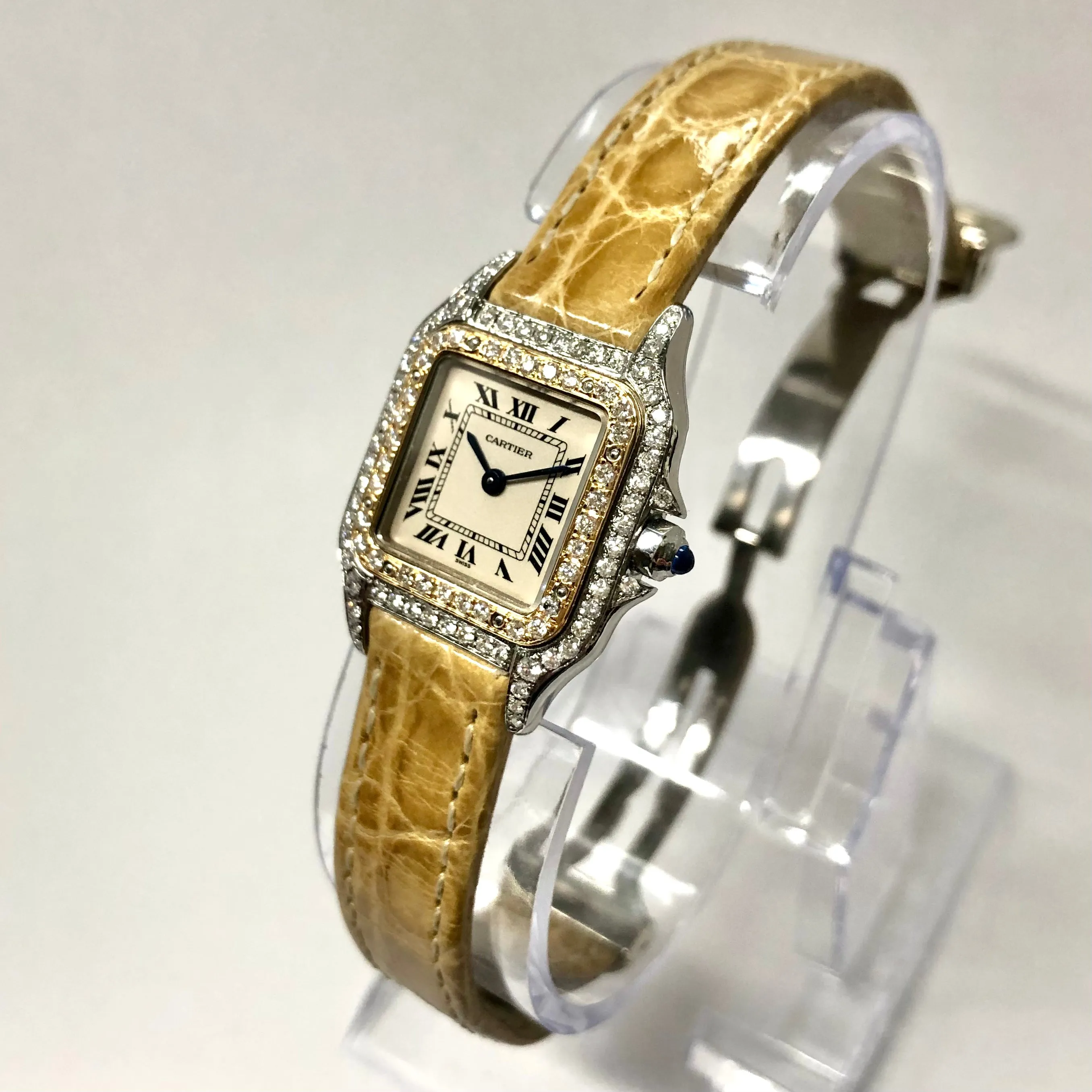 CARTIER PANTHERE 23mm Quartz 2 Tone 0.87TCW DIAMOND Watch