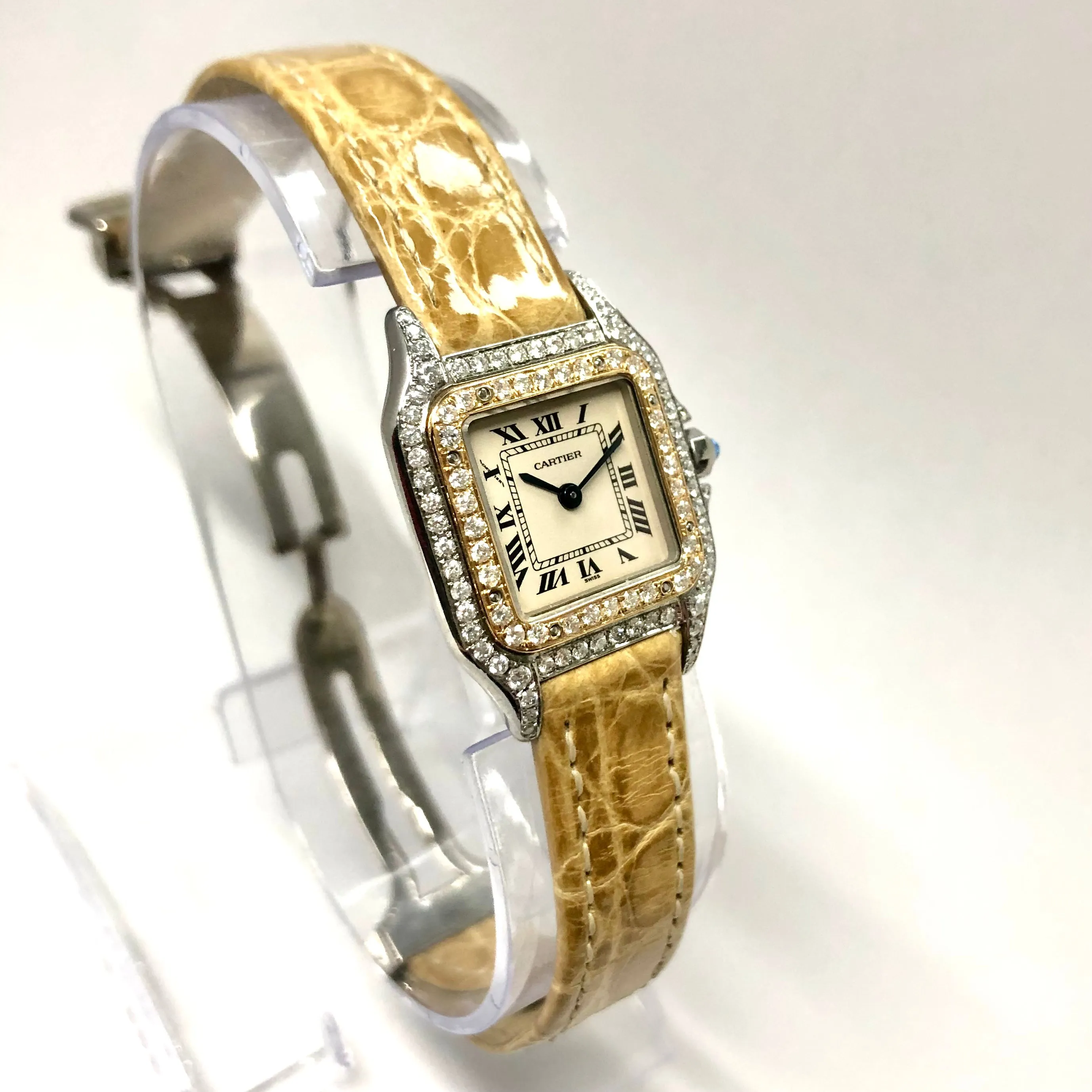 CARTIER PANTHERE 23mm Quartz 2 Tone 0.87TCW DIAMOND Watch