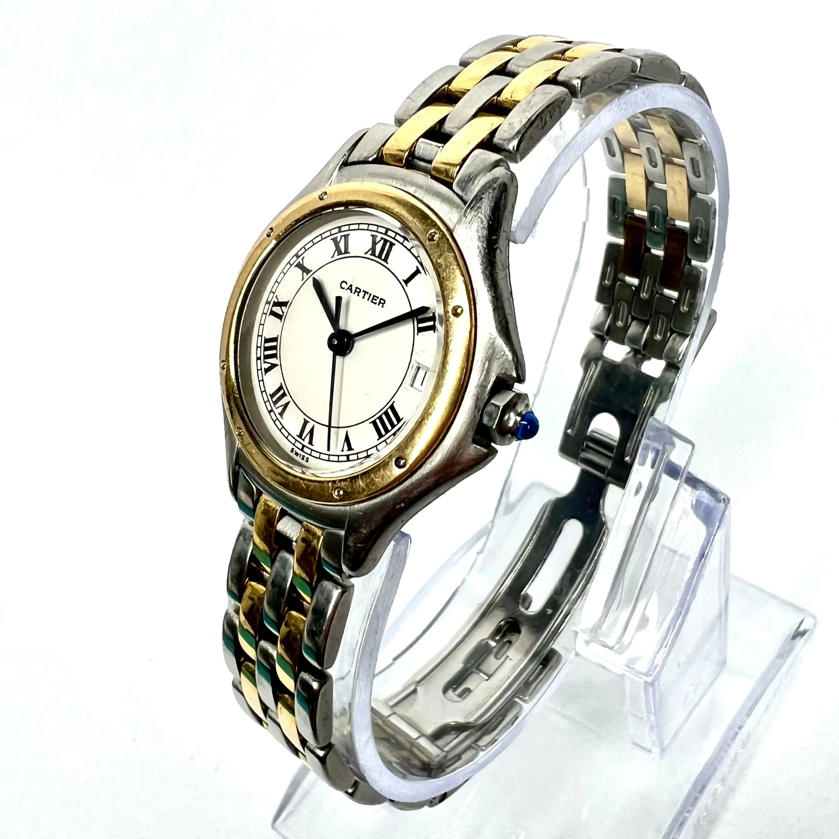 CARTIER PANTHERE COUGER Quartz 27mm 2 Row Gold Watch