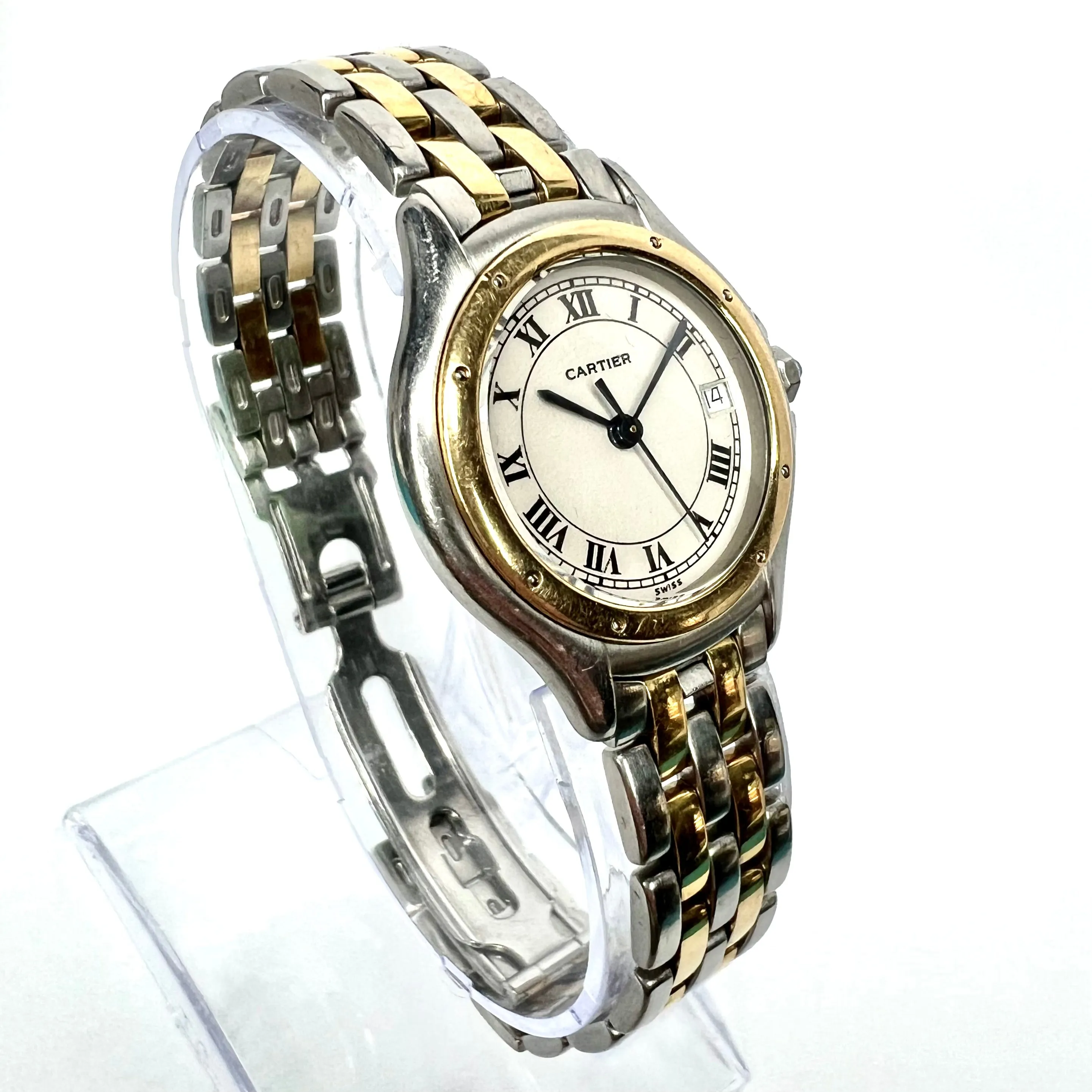 CARTIER PANTHERE COUGER Quartz 27mm 2 Row Gold Watch