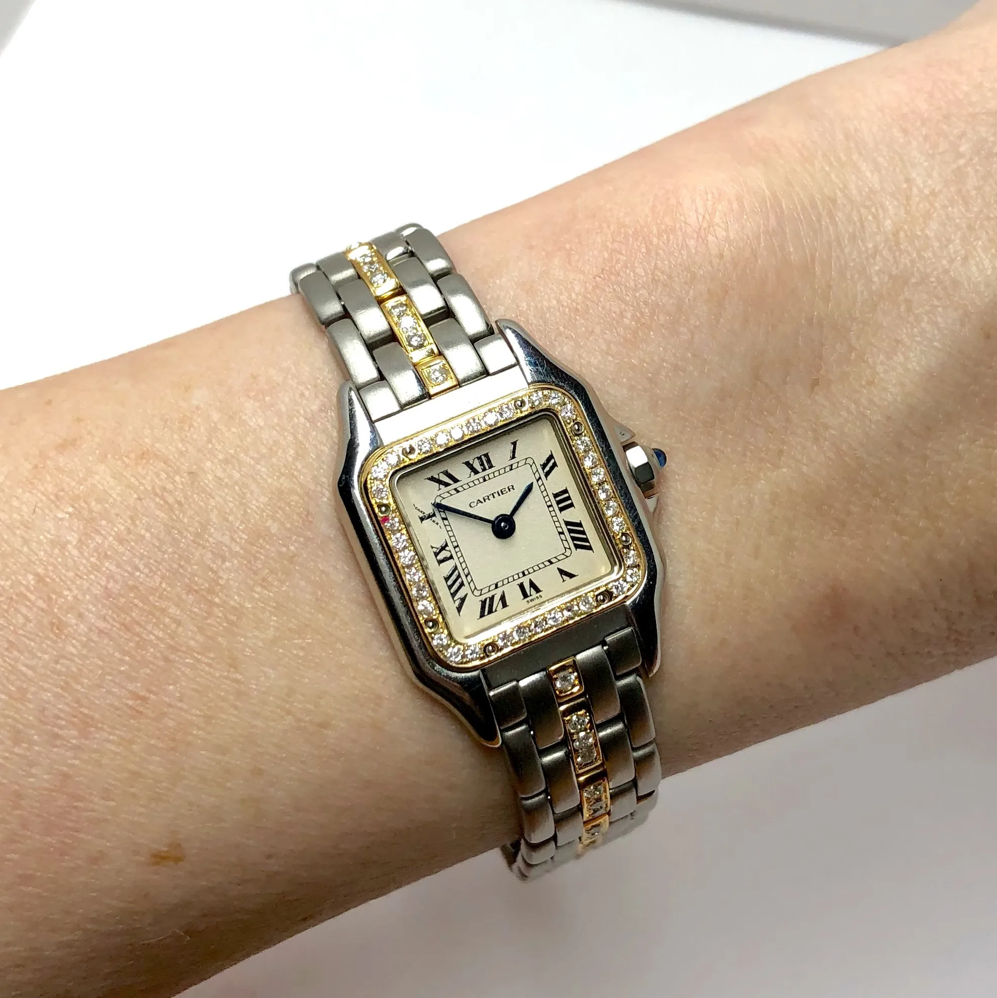 CARTIER PANTHERE Quartz 23mm 1 Row Gold 0.69TCW Diamond Watch