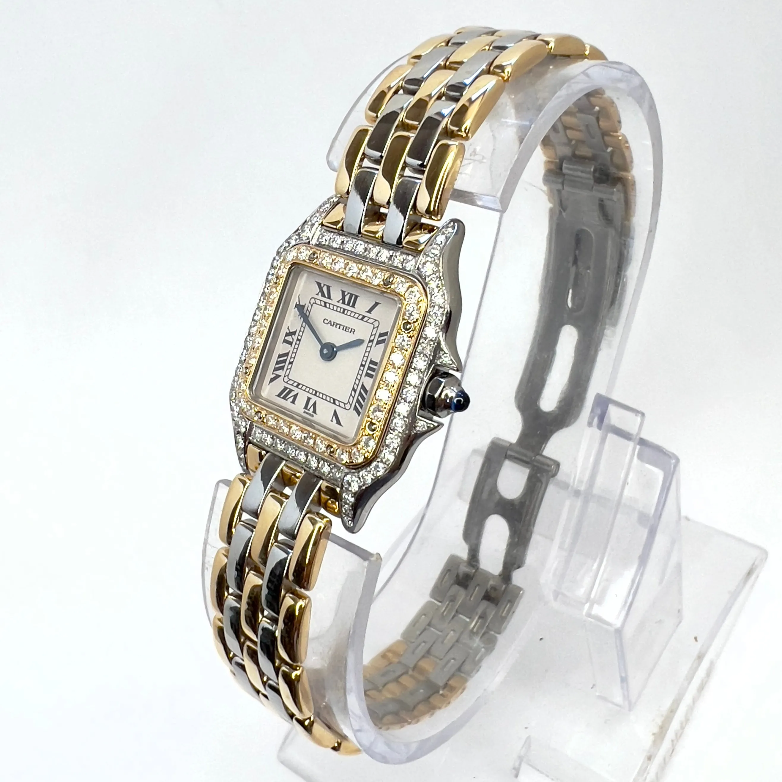 CARTIER PANTHERE Quartz 23mm 3 Row Gold 0.87TCW DIAMOND Watch