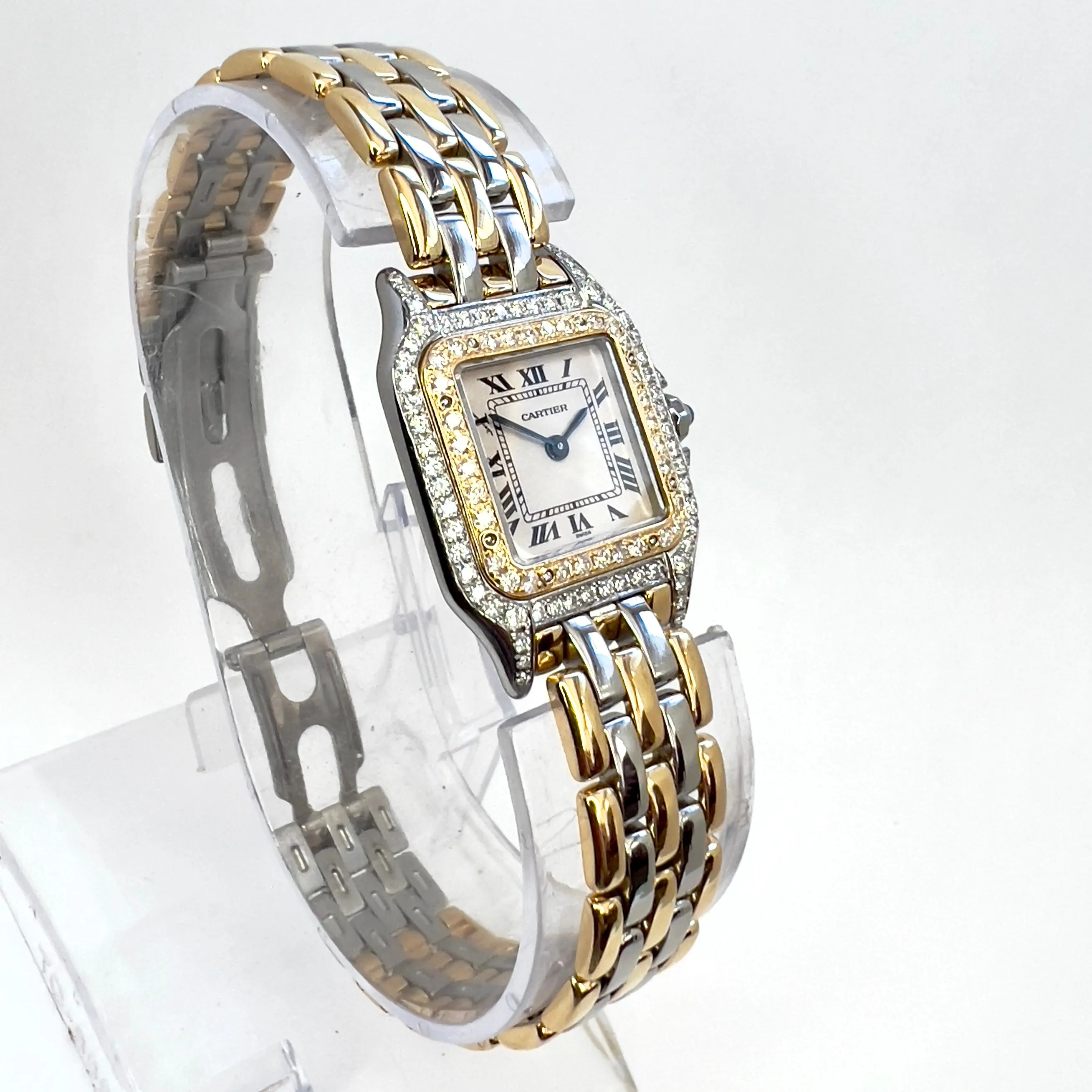 CARTIER PANTHERE Quartz 23mm 3 Row Gold 0.87TCW DIAMOND Watch