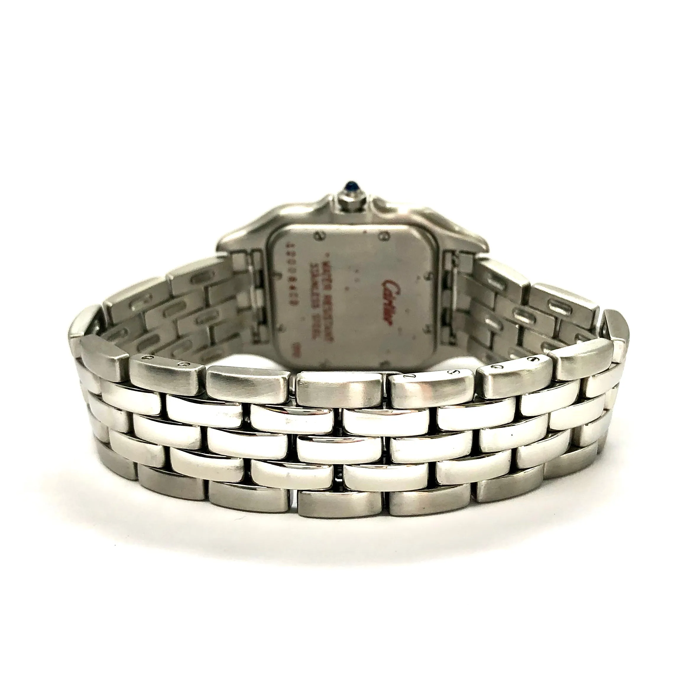 CARTIER PANTHERE Quartz 27mm Steel ~1.5TCW Diamond Watch