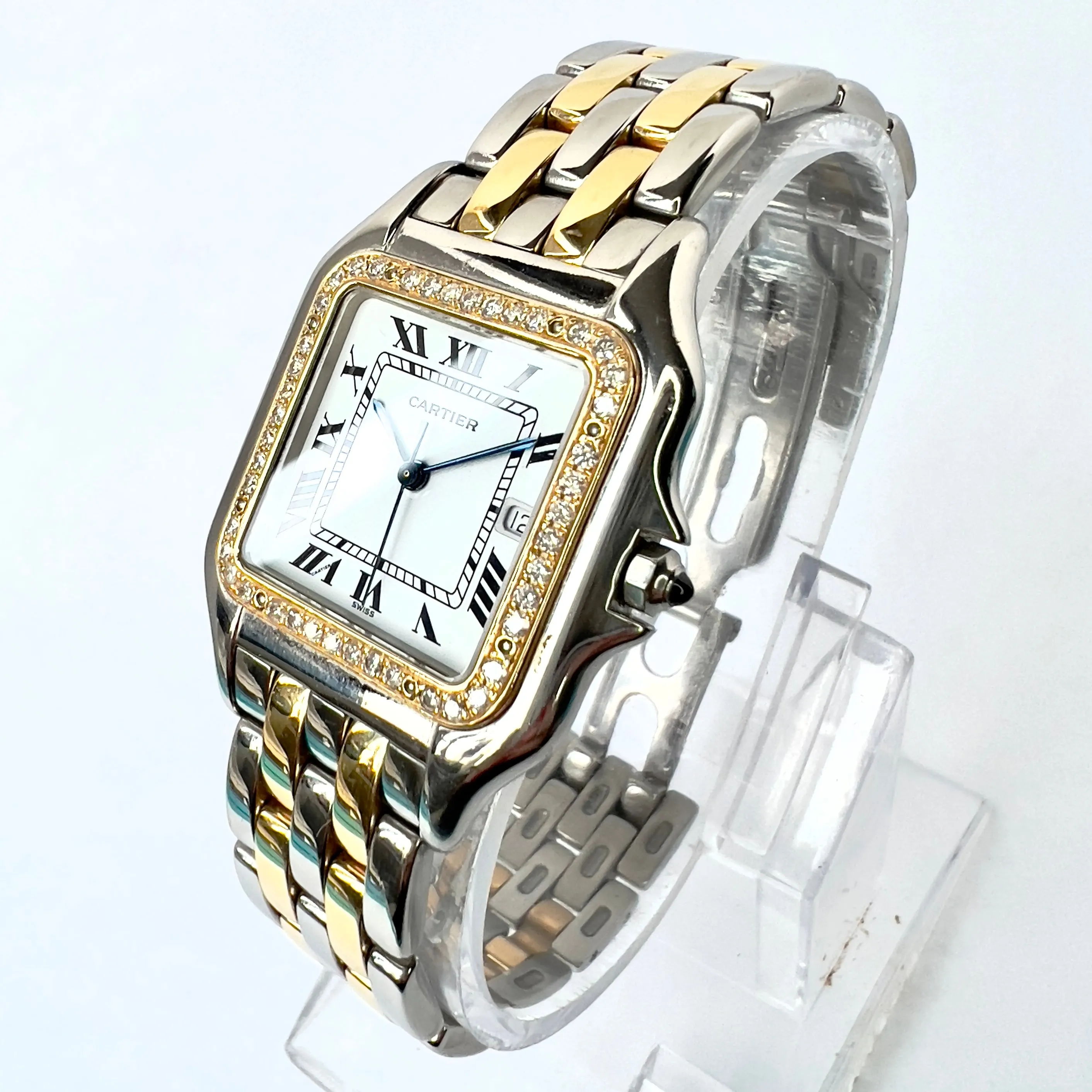 CARTIER PANTHERE Quartz 29mm 2 Row Gold 0.55TCW DIAMOND Watch