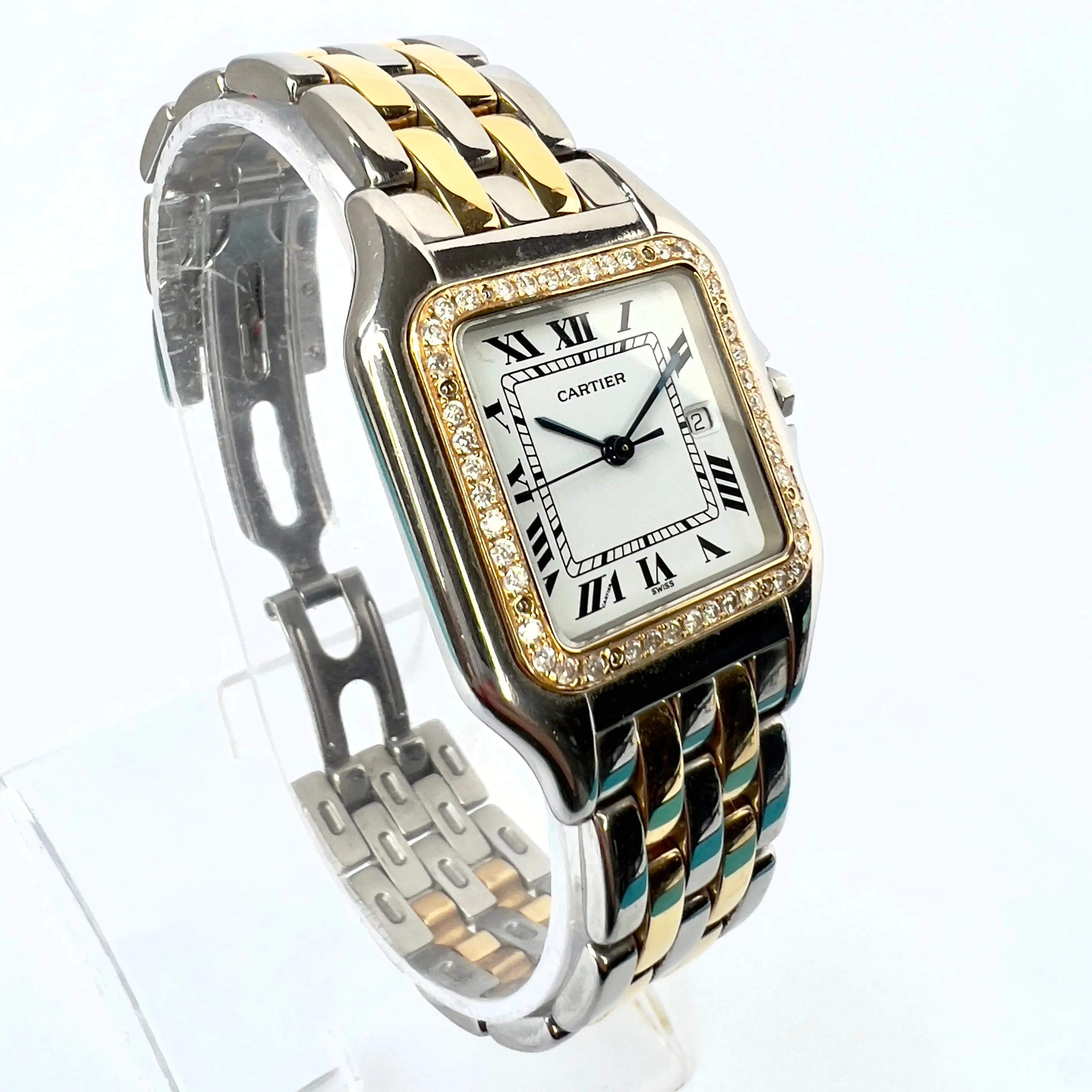 CARTIER PANTHERE Quartz 29mm 2 Row Gold 0.55TCW DIAMOND Watch