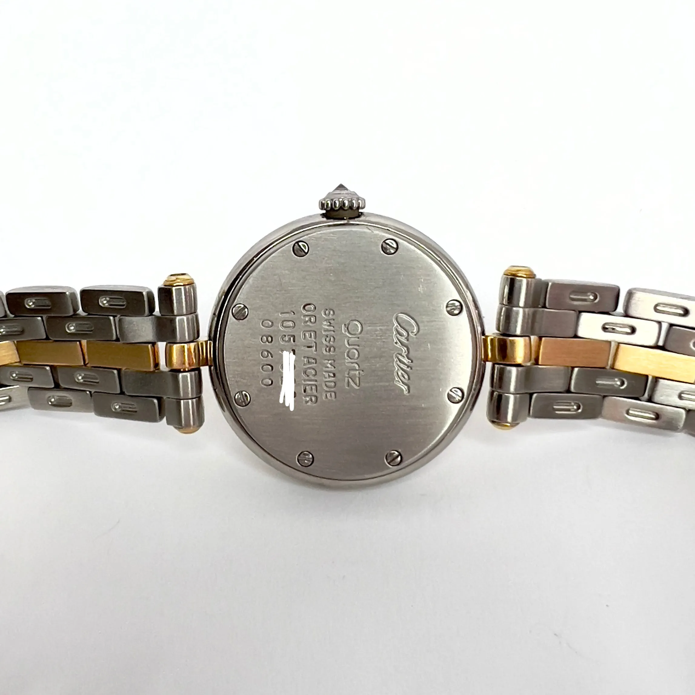 CARTIER PANTHERE VENDOME 24mm Quartz 1 Row Gold 0.30TCW Diamond Watch