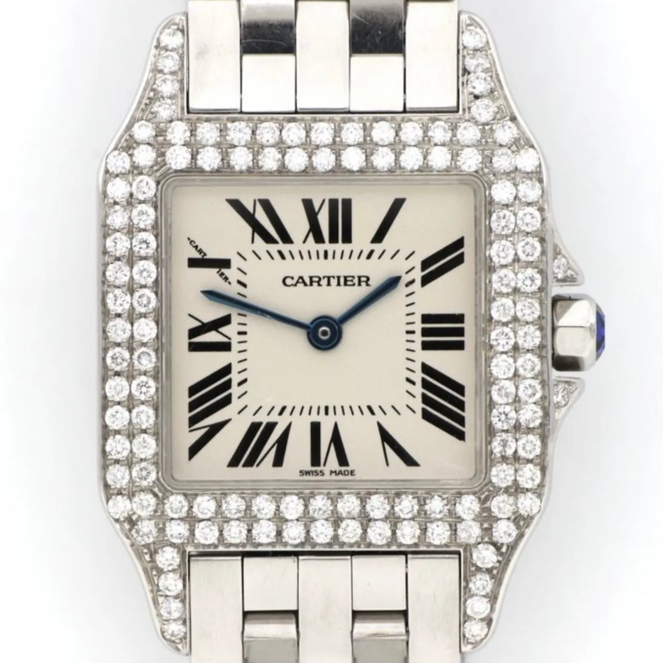 CARTIER SANTOS DEMOISELLE Quartz 26mm Steel DIAMOND Watch