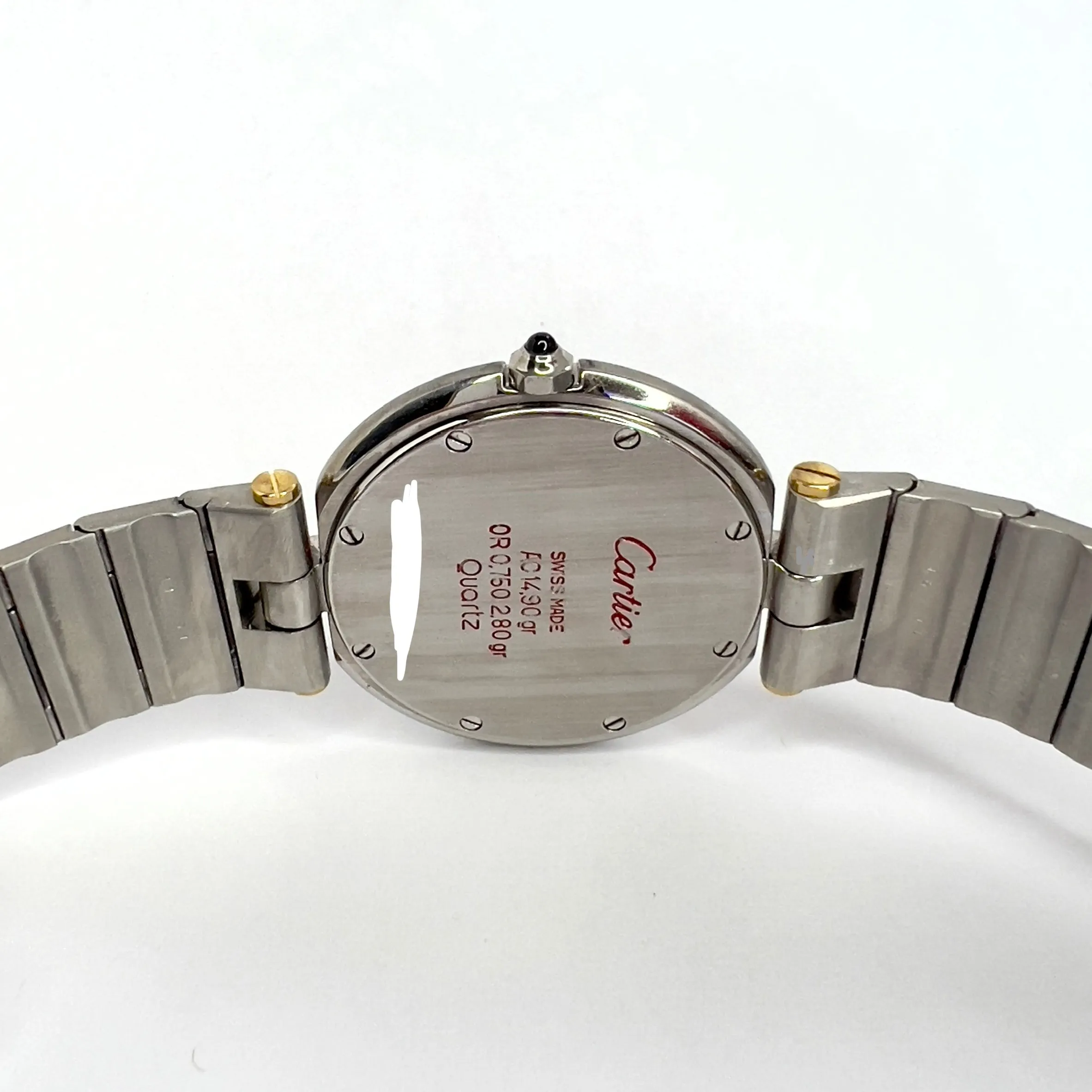 CARTIER SANTOS RONDE 32mm Quartz 2 Tone 0.38TCW DIAMOND Watch