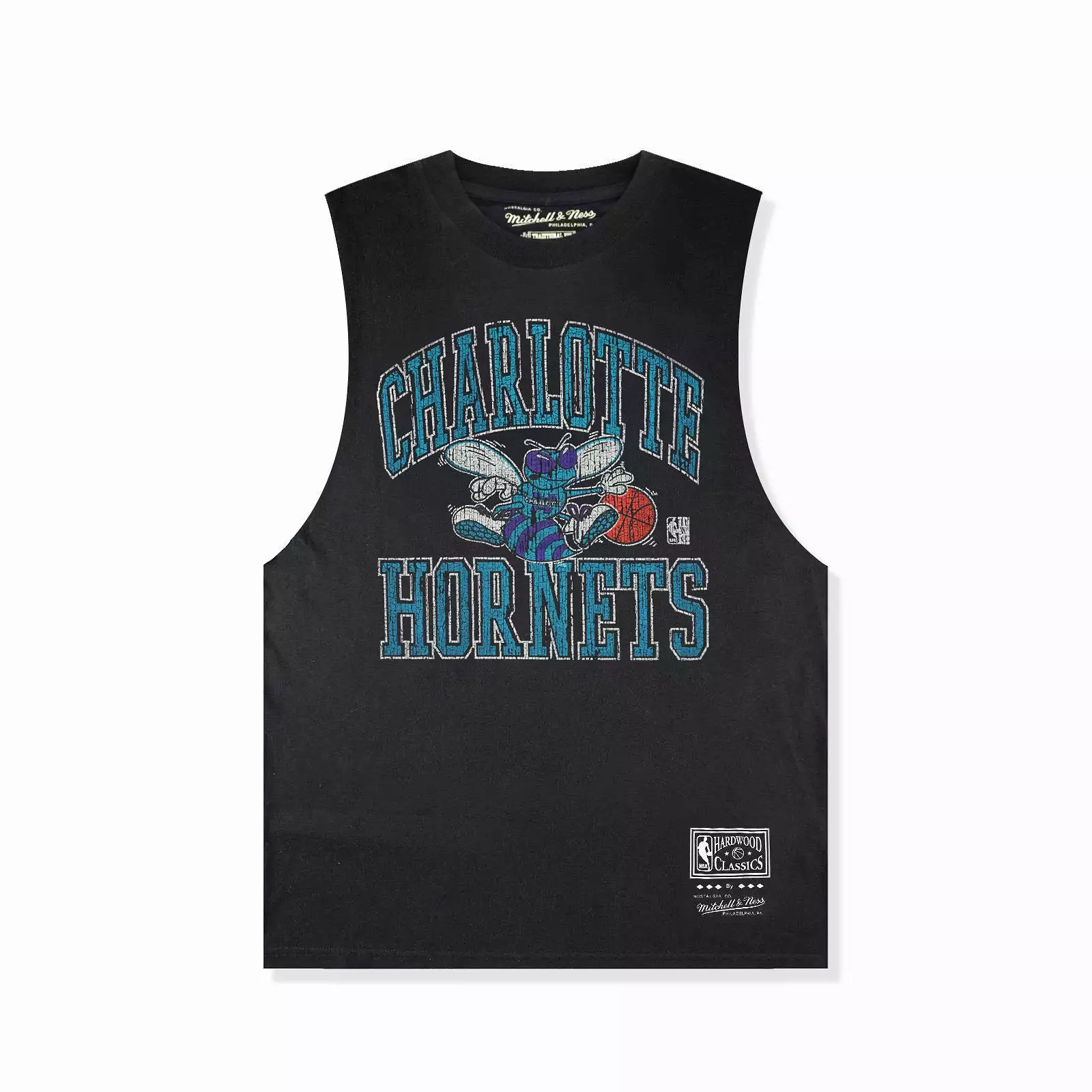 Charlotte Hornets Vintage HWC Ivy Arch Muscle Tank - Faded Black