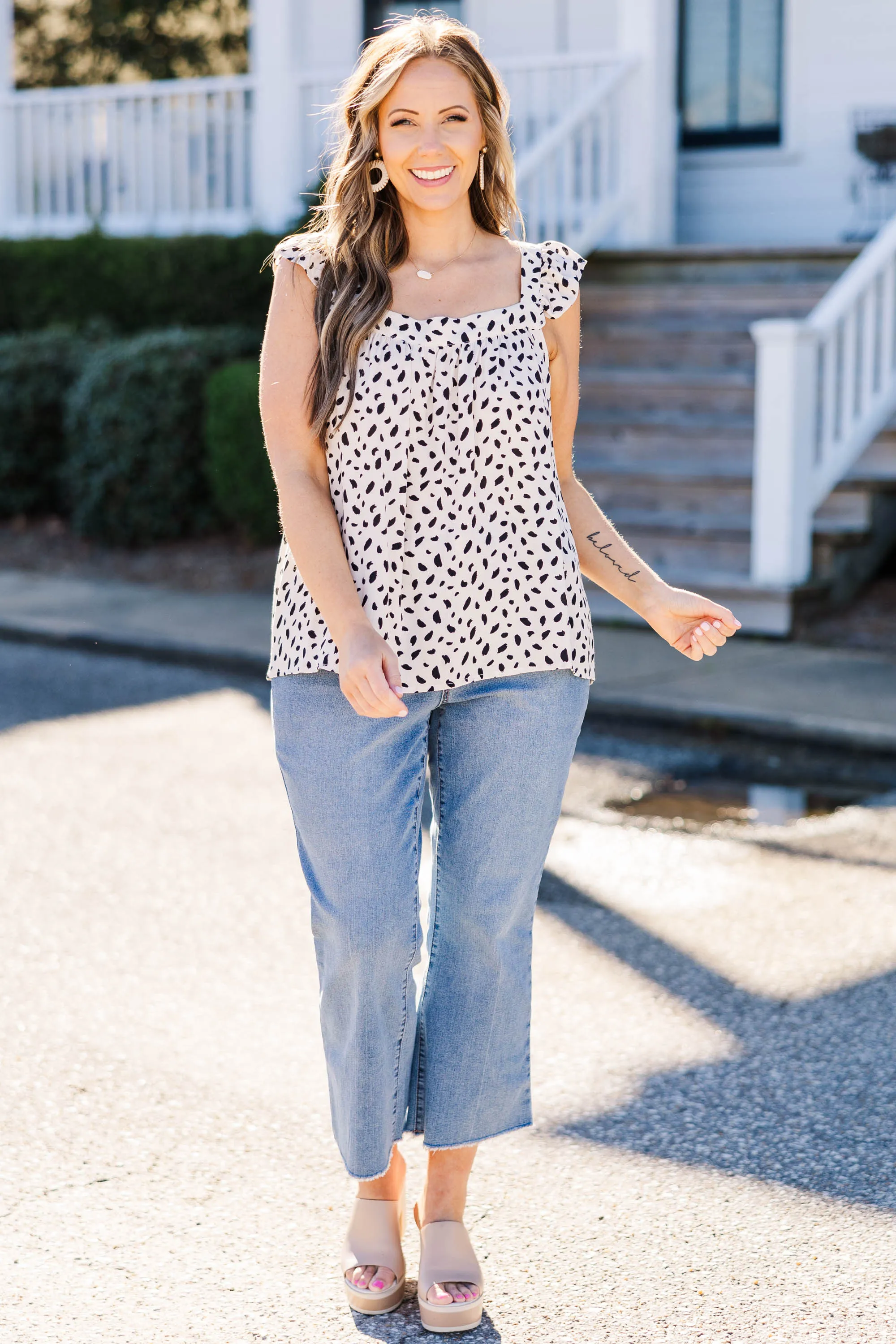 Completely Charmed Top, Cream