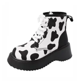 Cow Print Boots