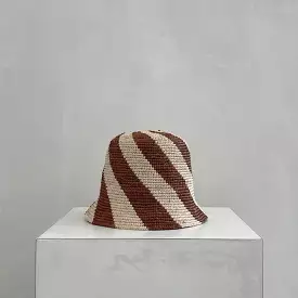 Cyla Bucket Hat, Cream/Chocolate