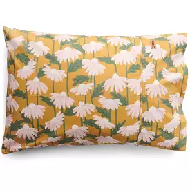 Daisy Bunch Mustard Organic Cotton Pillowcase 2P Std Set