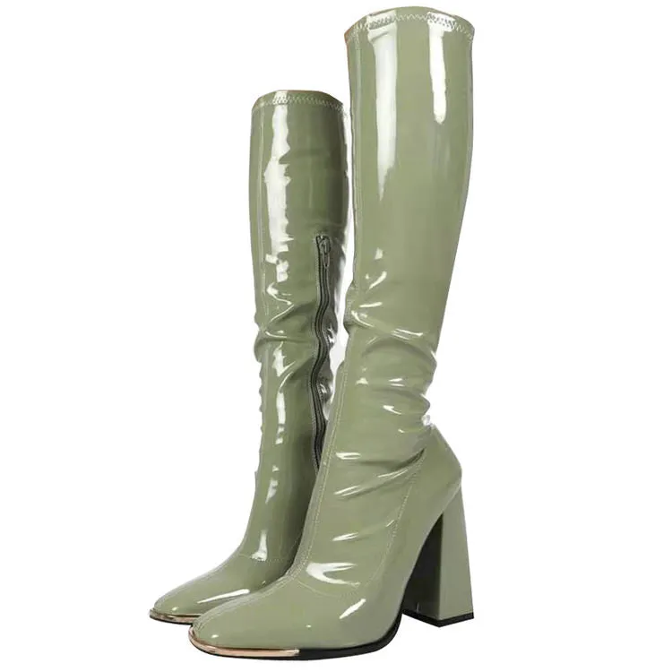 Danish Pastel Aesthetic Vinyl Boots