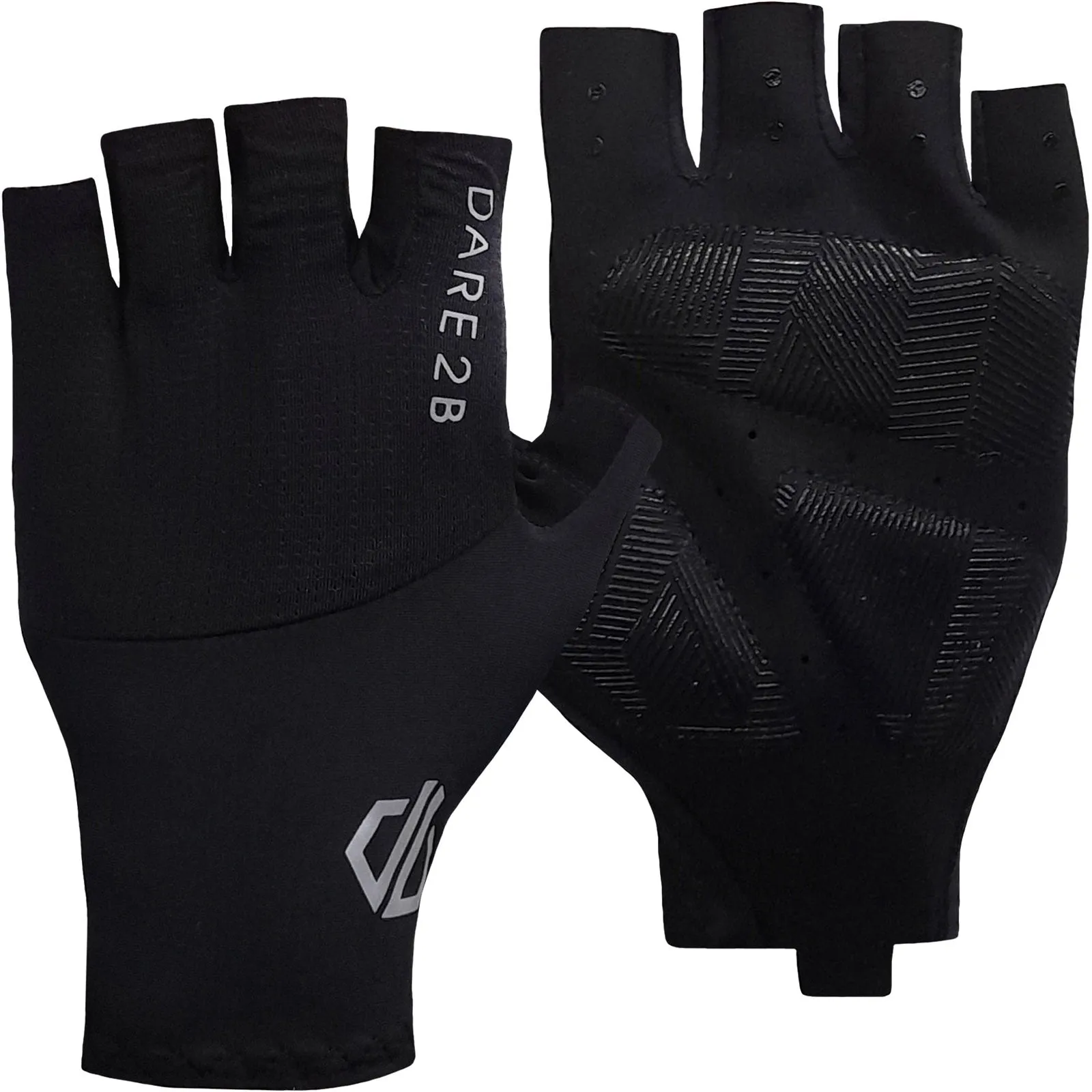 Dare 2b Mens Forcible Fingerless Cycling Gloves - Black