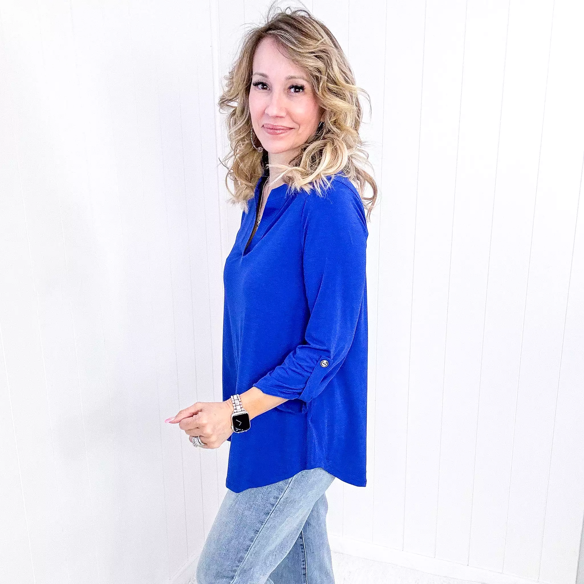 Dear Scarlett Lizzy Top in Royal Blue