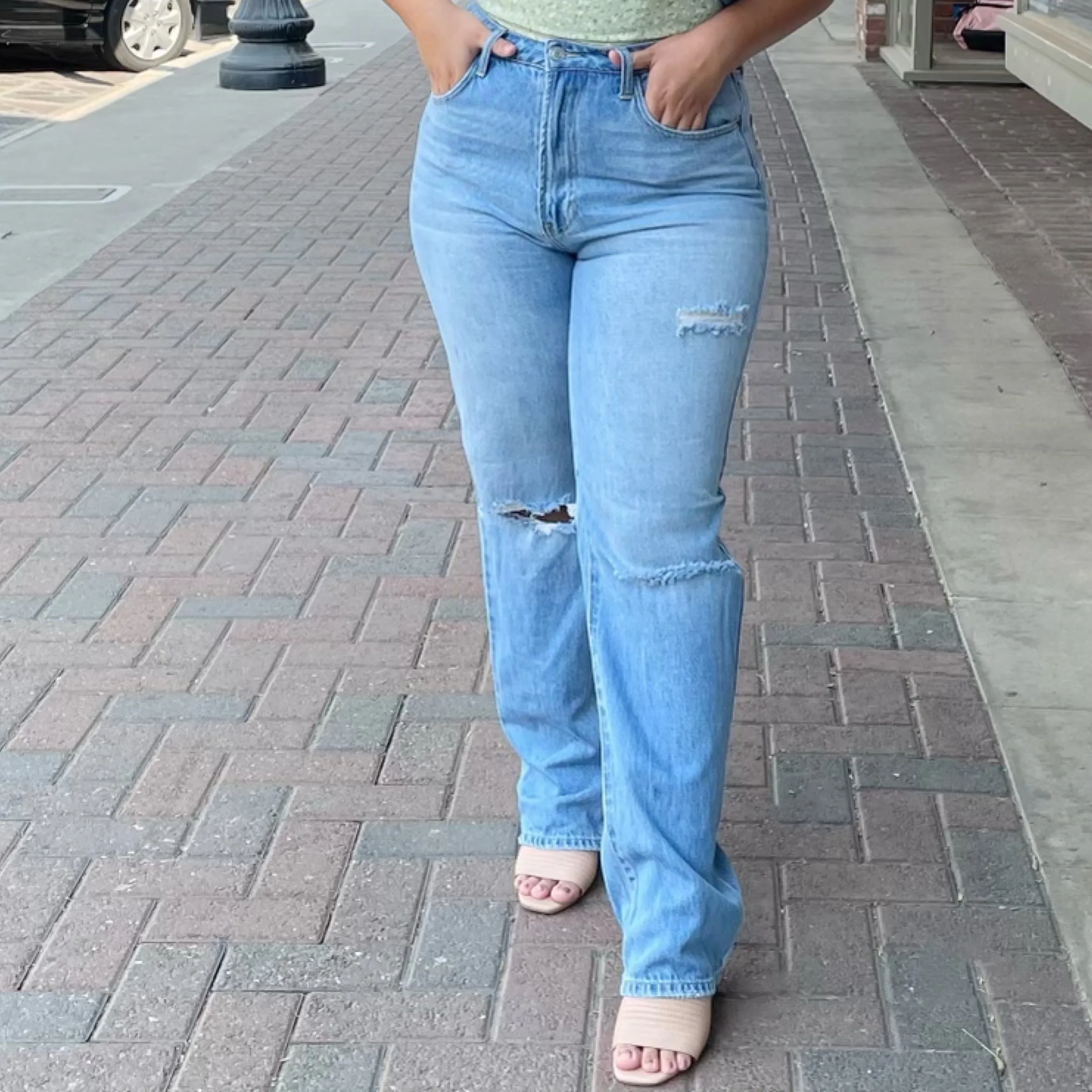 Desi Super High Rise Dad Jeans