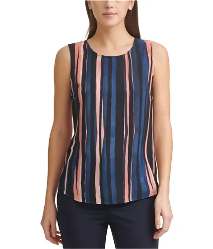 Dkny Womens Striped Sleeveless Tank Top