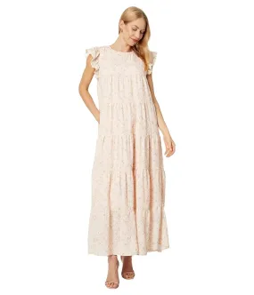 English Factory Eyelet Tiered Midi Dress