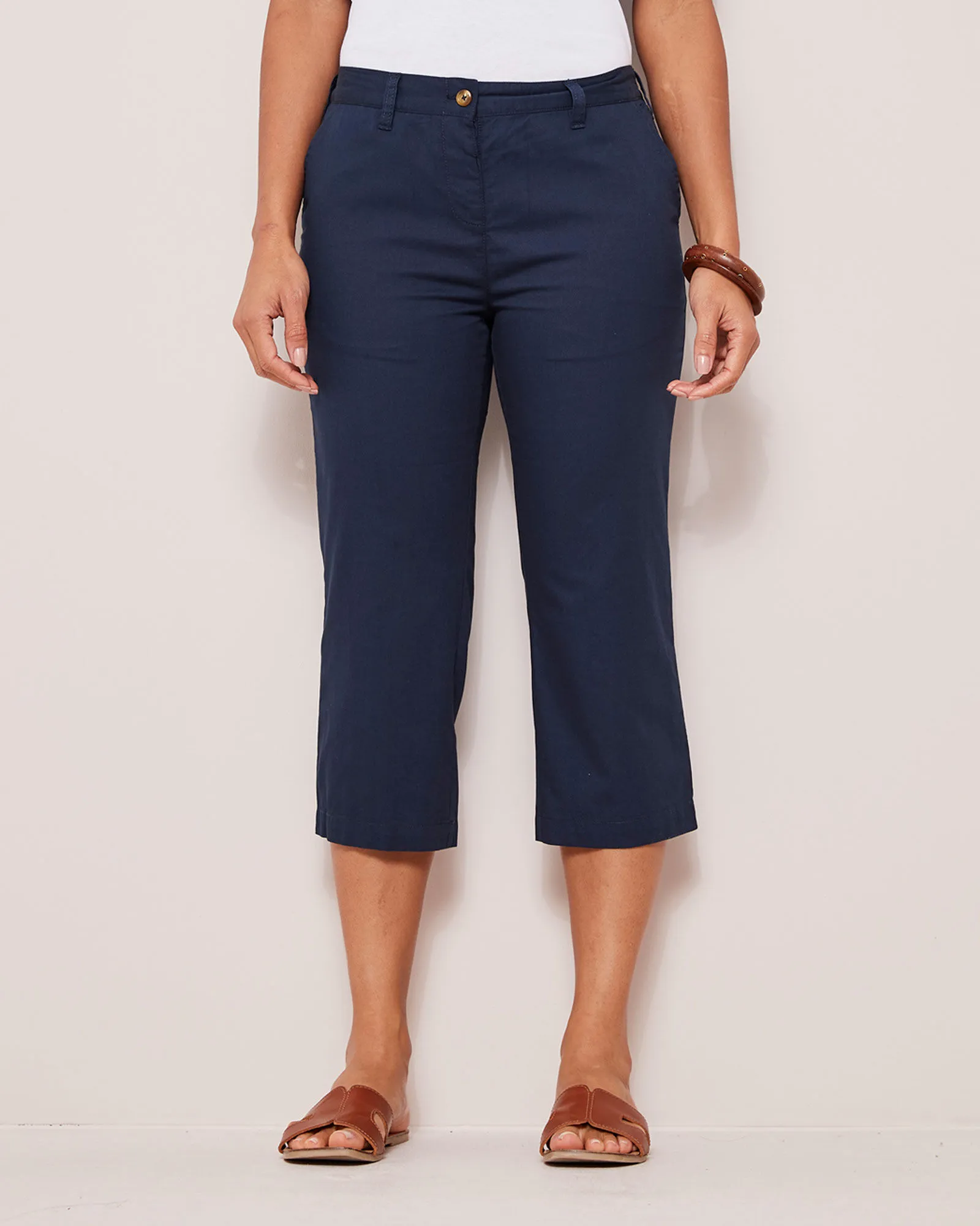 Everyday Straight-Leg Crop Trousers