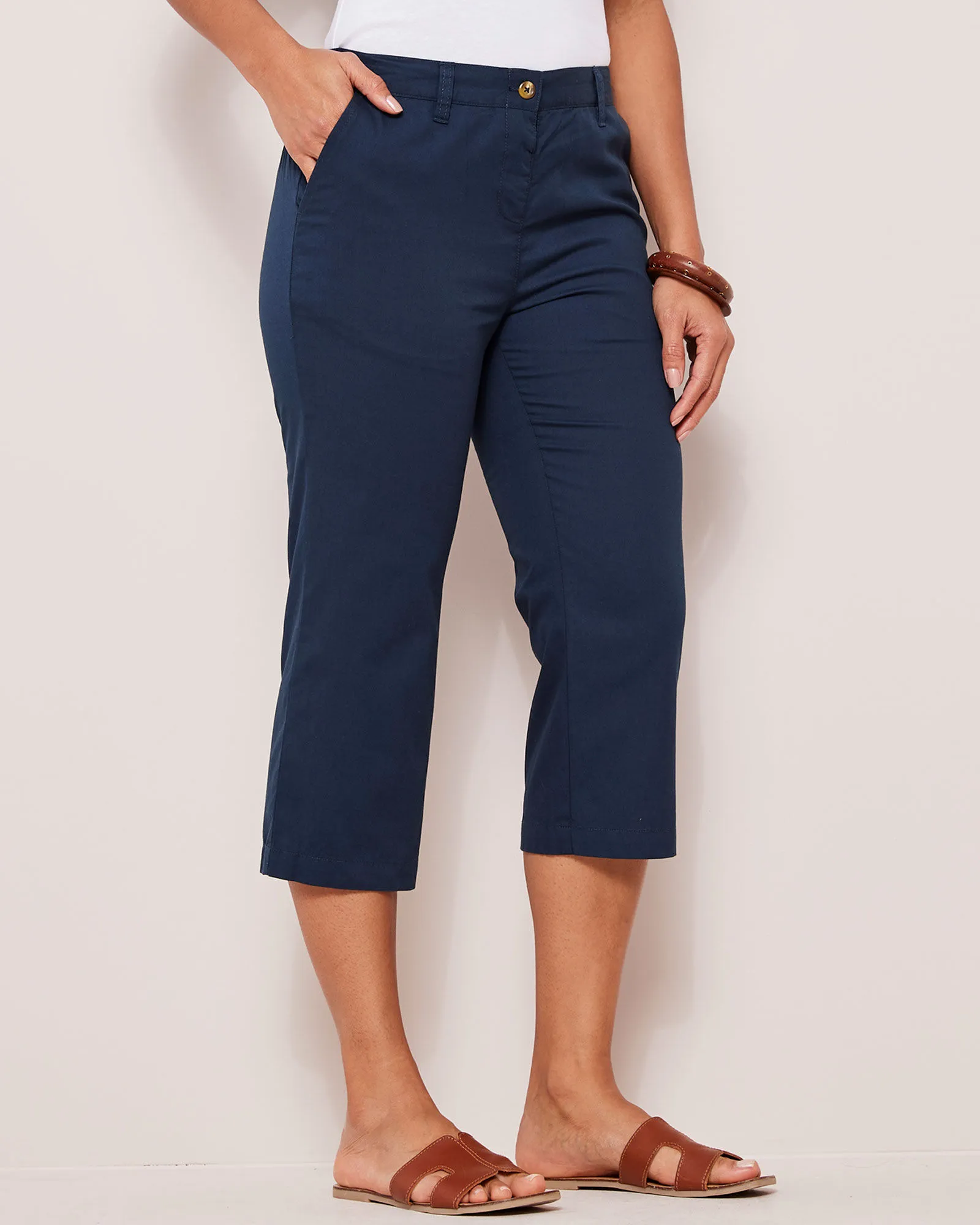 Everyday Straight-Leg Crop Trousers