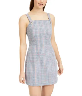 Fishbowl Womens Plaid Mini Dress