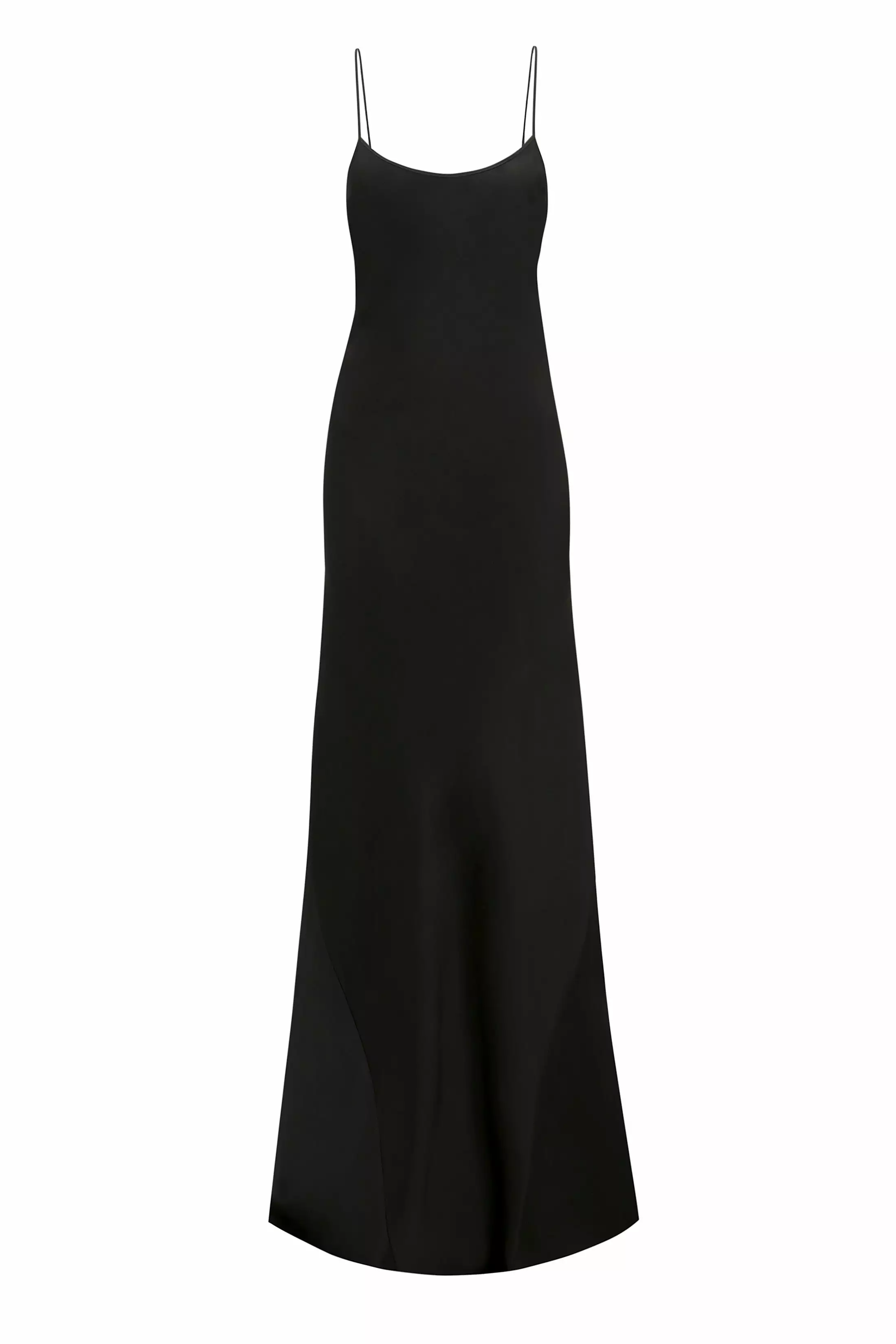 Floor-Length Cami Dress In Black