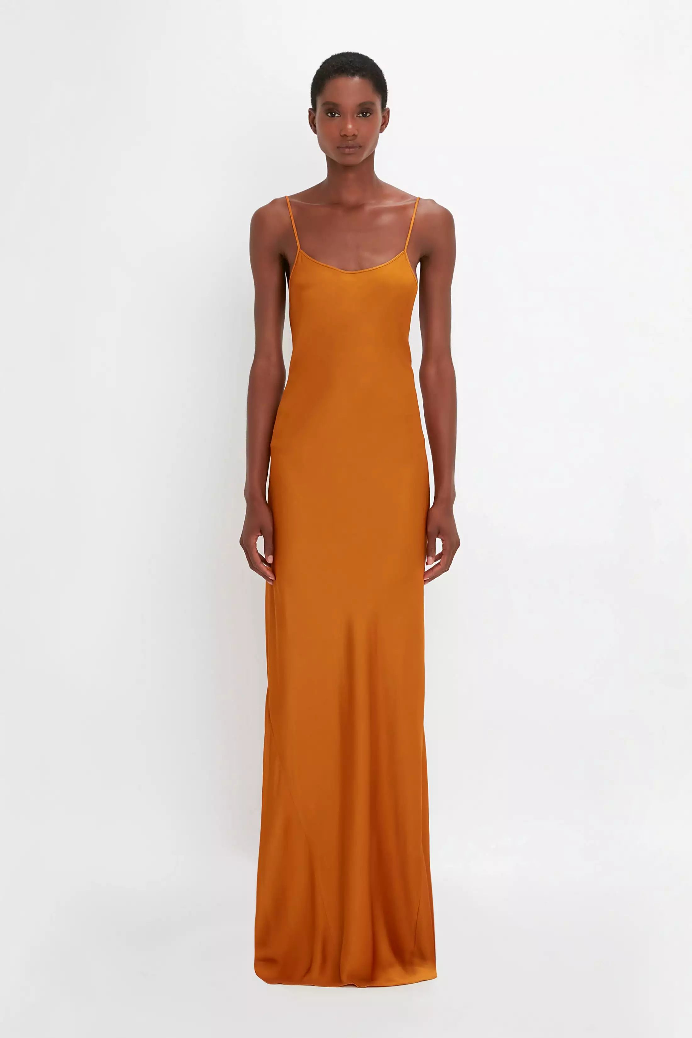 Floor-Length Cami Dress in Ginger