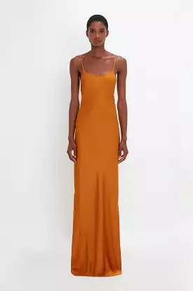 Floor-Length Cami Dress in Ginger